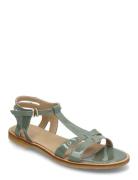 Sandals - Flat Flade Sandaler Green ANGULUS