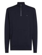 Essential Terry 1/4 Zip Tops Knitwear Half Zip Jumpers Navy Tommy Hilf...