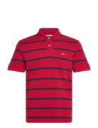 Striped Polo Designers Polos Short-sleeved Red GANT