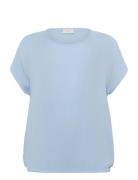 Kcami Stanley Ss Tops T-shirts & Tops Short-sleeved Blue Kaffe Curve