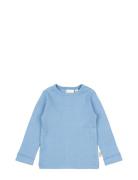 T-Shirt L/S Modal Tops T-shirts Long-sleeved T-Skjorte Blue Petit Piao