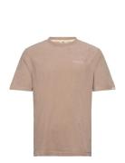 Akkikki Frotte Tee Tops T-Kortærmet Skjorte Beige Anerkjendt