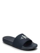 Slide Monogram Cv Shoes Summer Shoes Sandals Pool Sliders Navy Calvin ...