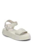 Sandal Velcro Webbing Mg Flade Sandaler White Calvin Klein