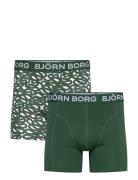 Cotton Stretch Boxer 2P Boxershorts Green Björn Borg