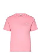 Reg Tonal Shield Ss T-Shirt Tops T-shirts & Tops Short-sleeved Pink GA...