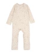 Jumpsuit L/S Printed Langærmet Body Cream Petit Piao