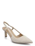 Alora Mid Sling Shoes Sling Backs Heeled Slingbacks Beige Michael Kors