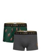 Stretch Cotton Trunk 2-Pack Boxershorts Green Polo Ralph Lauren