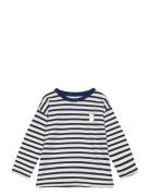 Top Ls Moomin Stripe Tops T-shirts Long-sleeved T-Skjorte Navy Lindex