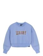 Loose Fit Sweater Glitter Tops Sweatshirts & Hoodies Sweatshirts Blue ...