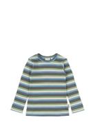 T-Shirt L/S Modal Multi Striped Tops T-shirts Long-sleeved T-Skjorte M...