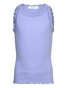 Rkbalta Sl Regular Lace Top Tops T-shirts Sleeveless Blue Rosemunde Ki...