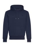 Tipped Hooded Sweatsh Tops Sweatshirts & Hoodies Hoodies Navy Fred Per...