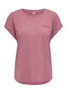 Onpfrei Logo Loose Ss Tee Sport T-shirts & Tops Short-sleeved Pink Onl...