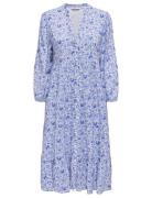Onlmilana 7/8 Dress Wvn Noos Knælang Kjole Blue ONLY