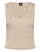 Flani Tops Knitwear Jumpers Beige BOSS