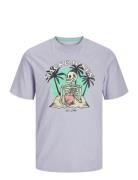 Jjelijah Tee Ss Crew Neck Jnr Tops T-Kortærmet Skjorte Purple Jack & J...