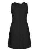 Viprisilla O-Neck S/L Short Dress Kort Kjole Black Vila