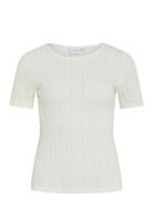 Vikassie S/S Pointelle Top - Noos Tops T-shirts & Tops Short-sleeved W...