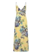 Wintour Midi Slip Dress Knælang Kjole Yellow Bardot