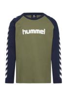 Hmlboys T-Shirt L/S Sport T-shirts Long-sleeved T-Skjorte Khaki Green ...