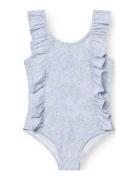 Matdelicia Printed Swimsuit. Grs Badedragt Badetøj Blue MINI A TURE