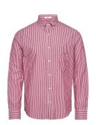 Reg Classic Poplin Stripe Shirt Tops Shirts Casual Red GANT