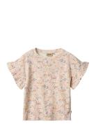 T-Shirt S/S Ally Tops T-Kortærmet Skjorte Beige Wheat