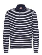 Striped Polo Shirt Long Sleeves Héritage Tops Polos Long-sleeved Navy ...