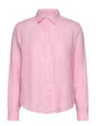 Reg Linen Shirt Tops Shirts Linen Shirts Pink GANT