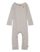 Jumpsuit L/S Modal Striped Jumpsuit Blue Petit Piao