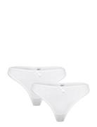 2-Pack Pointelle Thongs G-streng Undertøj White Weekday