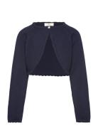 Lt. Knitted Bolero W. Heart Button Tops Knitwear Cardigans Navy Copenh...