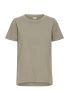 Frzashoulder Tee 1 Tops T-shirts & Tops Short-sleeved Green Fransa