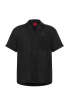 Ellino Tops Shirts Short-sleeved Black HUGO