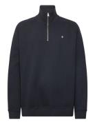 Maryon Half Zip Sweatshirt Tops Knitwear Half Zip Jumpers Navy Morris