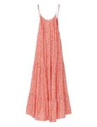 Printed Sun Dress Maxikjole Festkjole Pink Lexington Clothing