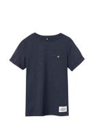 Nkmvincent Ss Top F Noos Tops T-Kortærmet Skjorte Navy Name It