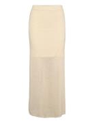 Meline Bouclé Skirt Skirts Knee-length & Midi Skirts Beige Twist & Tan...