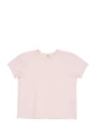 Striped T-Shirt W. Ruffle Sleeves Tops T-Kortærmet Skjorte Cream Copen...