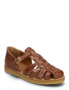 Sandals - Flat - Closed Toe Flade Sandaler Brown ANGULUS