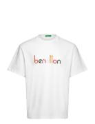 T-Shirt Tops T-Kortærmet Skjorte White United Colors Of Benetton