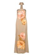 Zelda Scarf Detail Maxi Dress Maxikjole Festkjole Beige Malina