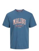 Jjdetroit Tee Ss Crew Neck Tops T-Kortærmet Skjorte Blue Jack & J S
