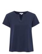 Leah T-Shirt Tops T-shirts & Tops Short-sleeved Navy Newhouse