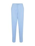 Sc-Daniela Bottoms Trousers Straight Leg Blue Soyaconcept