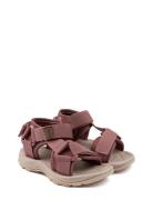 Trecking Sandal Velcro Shoes Summer Shoes Sandals Burgundy Pom Pom