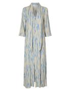 Slfbaela 3/4 Aop Ankle Dress B Knælang Kjole Blue Selected Femme