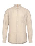 Relegant_6_M Tops Shirts Linen Shirts Beige BOSS